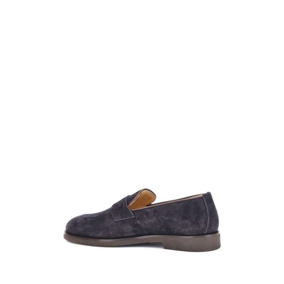 Brunello Cucinelli Suede Loafers Slipon Casual Men Blue - Picture 3 of 4